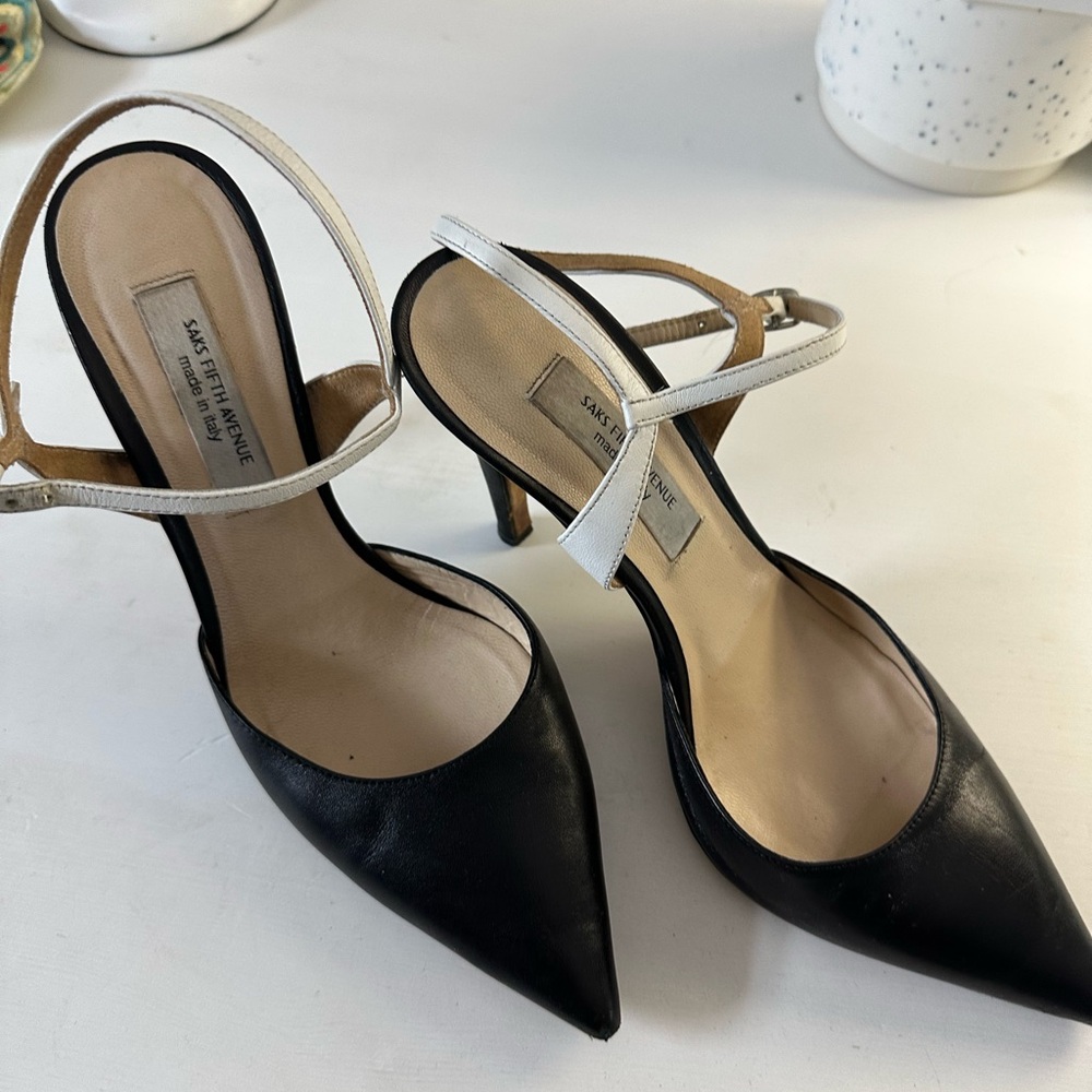 Vintage Italian Leather Heels - Fits like 8